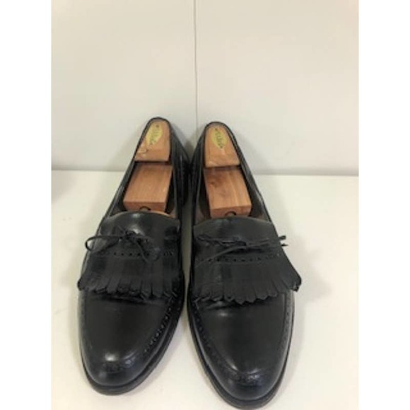 Bally Leather Kiltie Slip On Loafers Dress Shoes 0294 Black Mens US 12 D main image 4